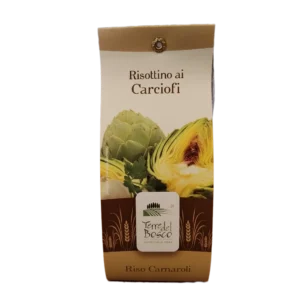 Risottino Carciofi Carnaroli 250g Terre del Bosco in busta con carciofi illustrati