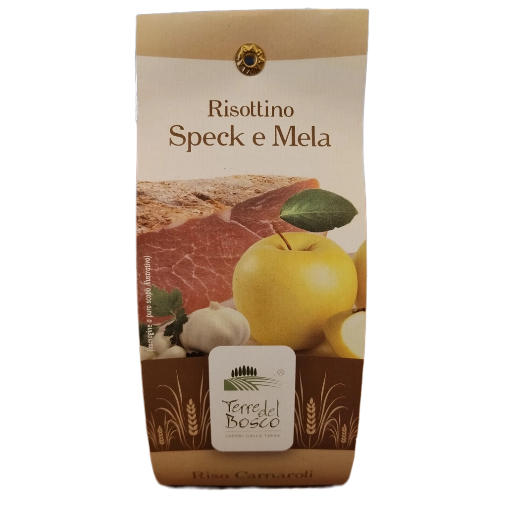 Risottino Speck Mela 250g Terre del Bosco in busta con illustrazioni